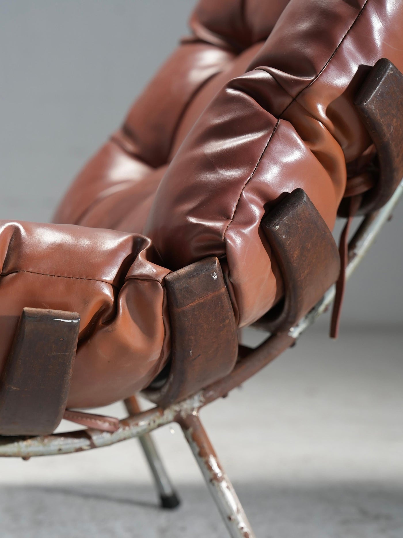 Rib Chair in Teak and Metal, Brazil, 1950's