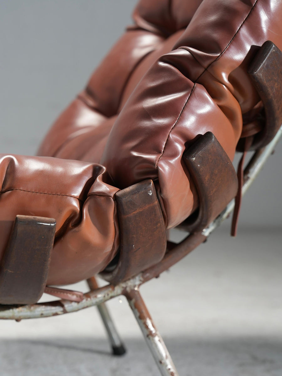 Rib Chair in Teak and Metal, Brazil, 1950's