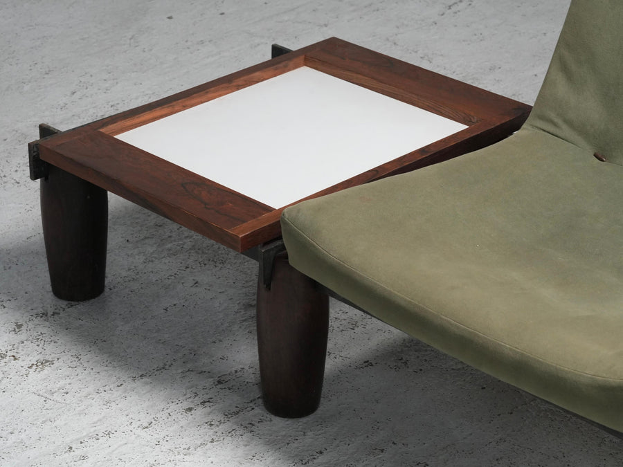 Modular Sofa by Jorge Zalszupin in Hardwood, Steel and Fabric, Brazil, 1960's