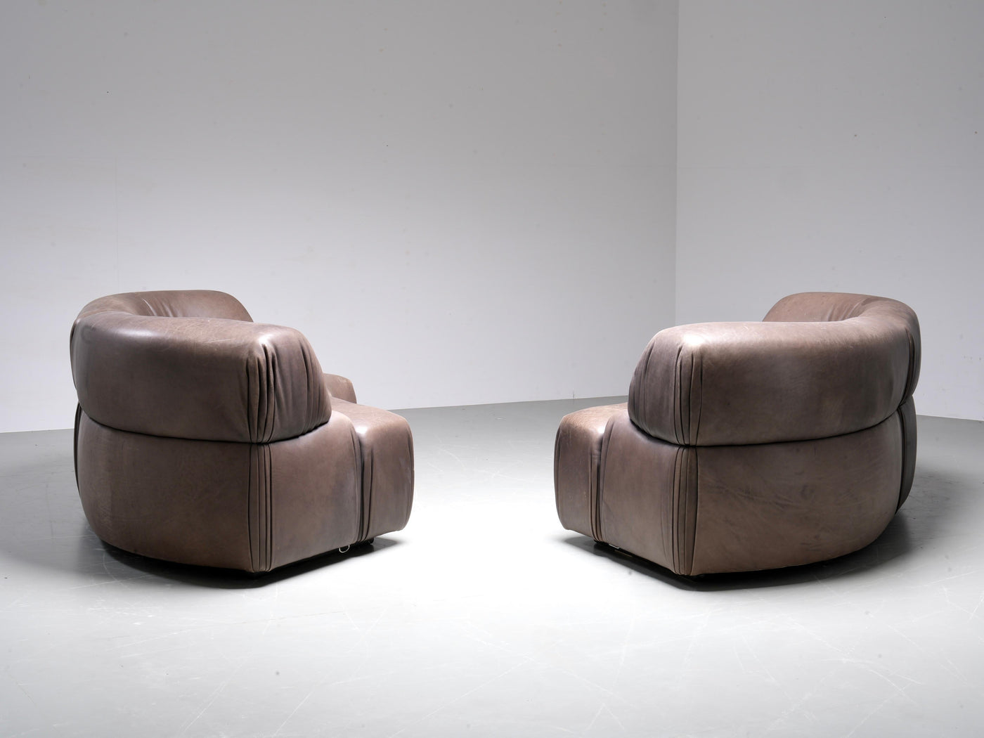 De Sede 'Cosmos' DS28 modular sofa in grey / brown Leather, Switzerland, 1970's