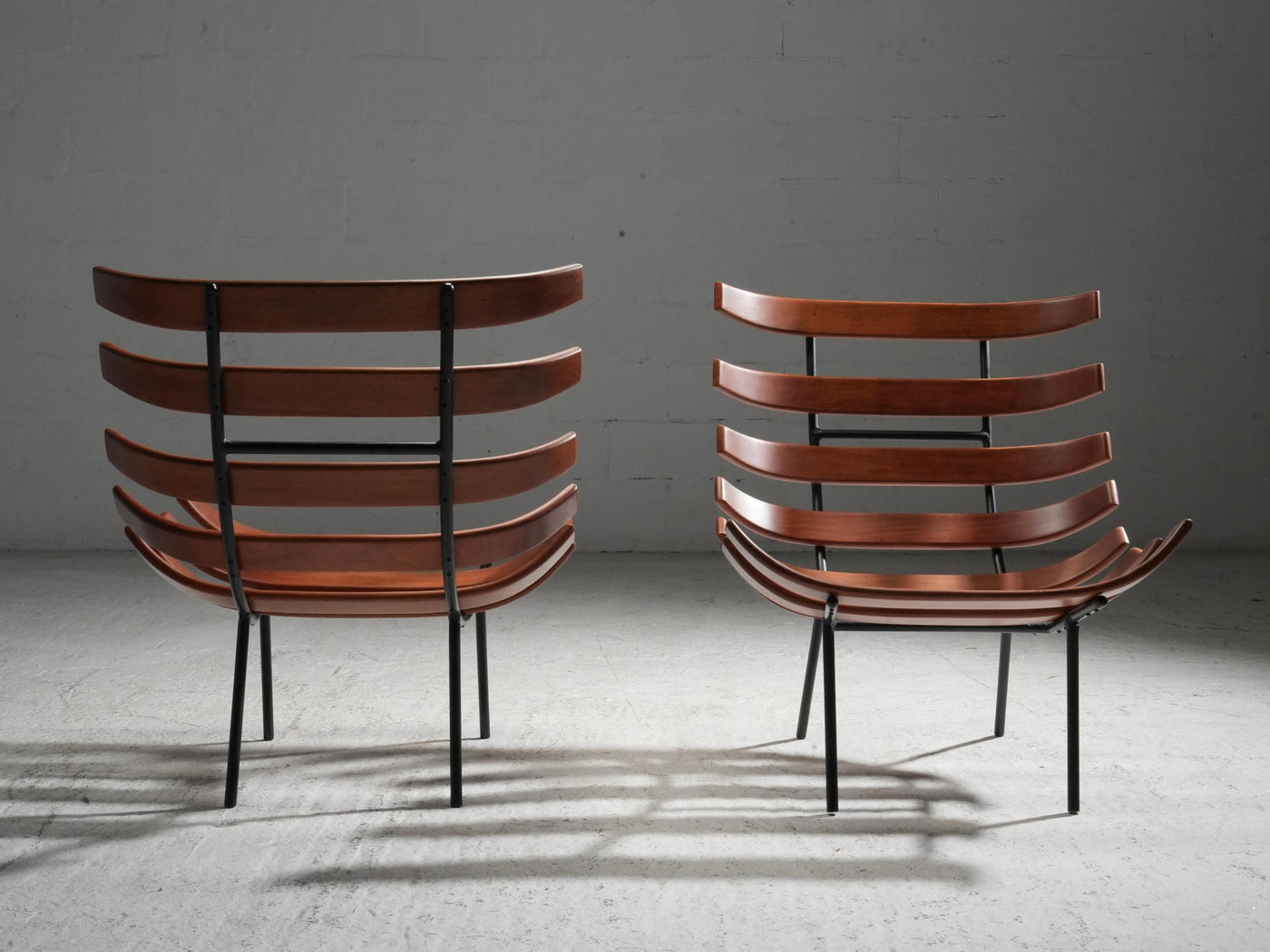 Set of Two Costela Lounge Chairs by M. Eisler and C. Hauner, Brazil, 1950's