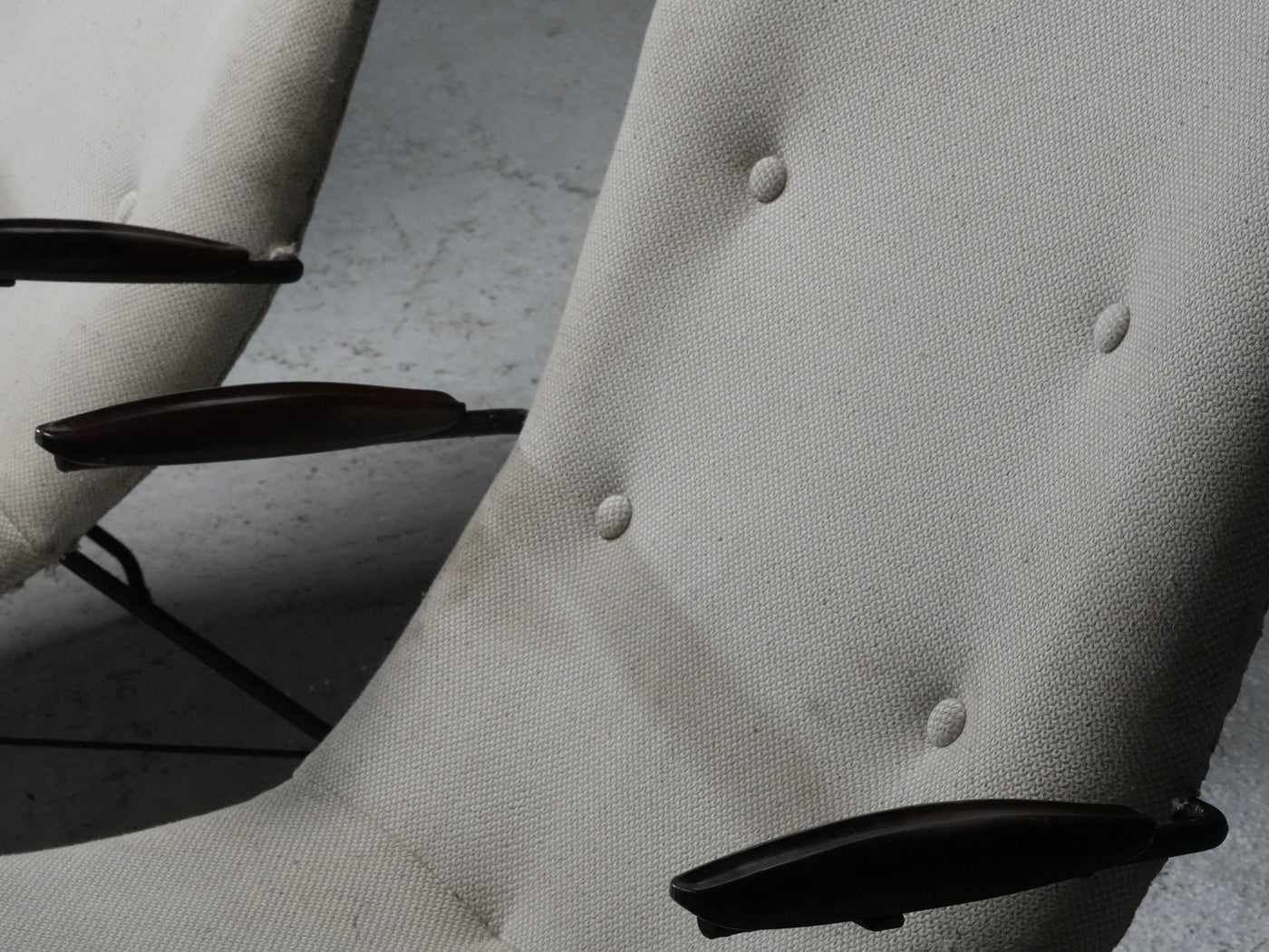 Set of 3 Lounge Chairs by Eisler and Hauner in Wood and Steel,  Brazil, 1960's