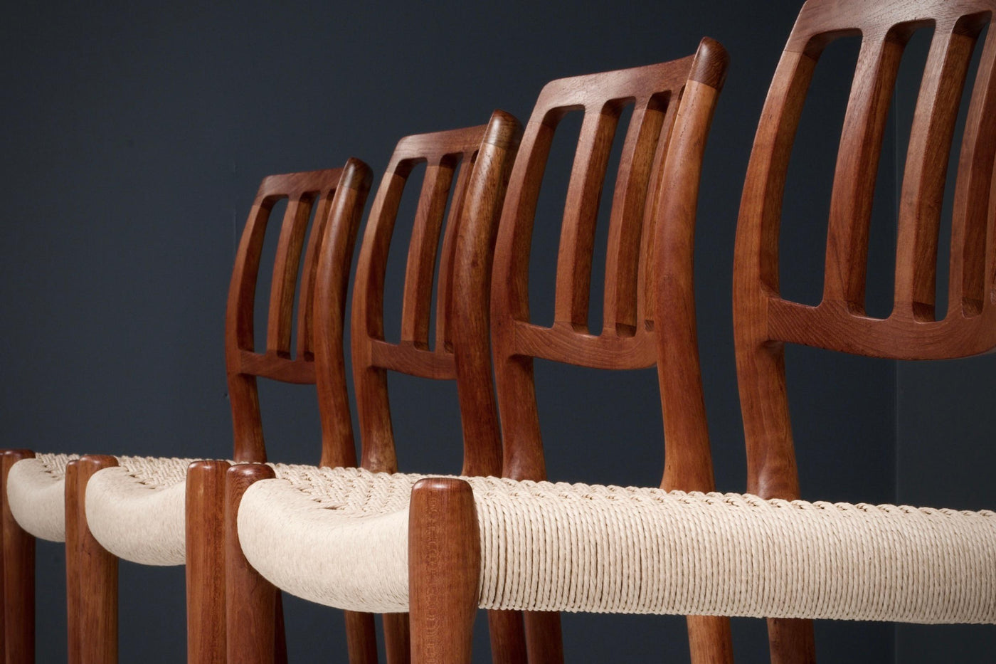 Set of 4 Newly Upholstered Dining Chairs by Niels Otto Møller, Denmark, 1960s