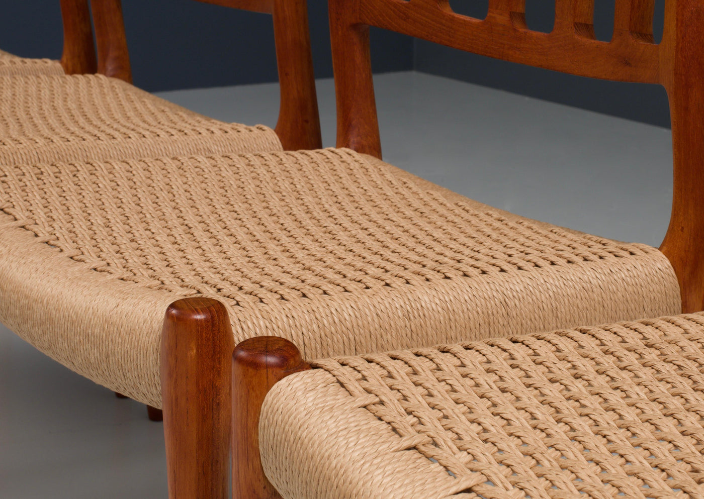 Set of 4 Newly Upholstered Dining Chairs by Niels Otto Møller, Denmark, 1960s