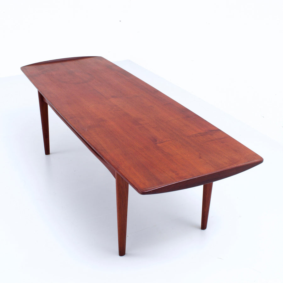 Tove & Edvard Kindt-Larsen Teak Coffee Table for France & Daverkosen, Denmark