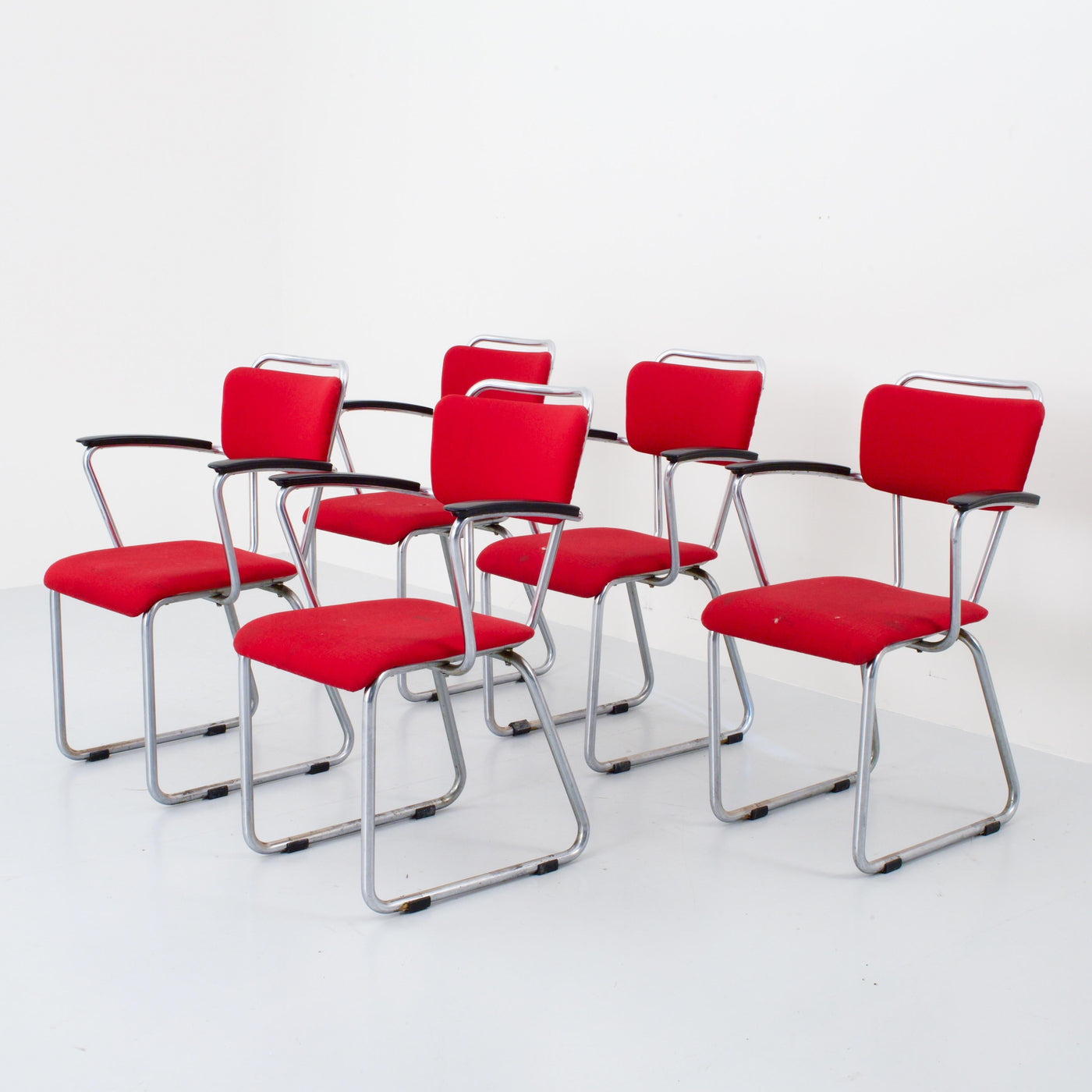 Set of Five ‘214’ Gispen Armchairs by Christoffel Hoffman for BPM, Dutch, 1935