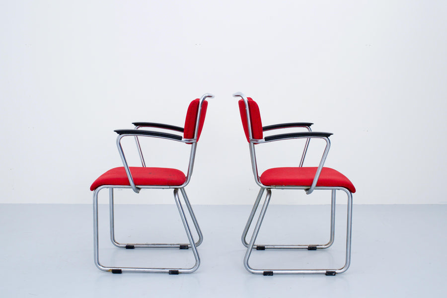 Set of Five ‘214’ Gispen Armchairs by Christoffel Hoffman for BPM, Dutch, 1935