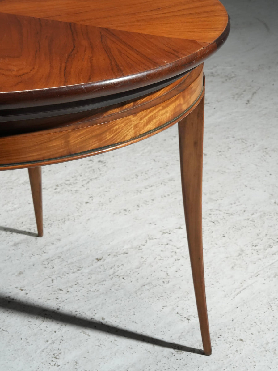 Round Coffee Table by Giuseppe Scapinelli in Wood, Brazil, 1950's