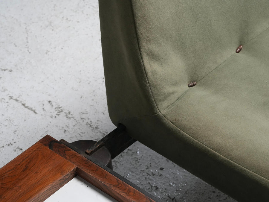Modular Sofa by Jorge Zalszupin in Hardwood, Steel and Fabric, Brazil, 1960's