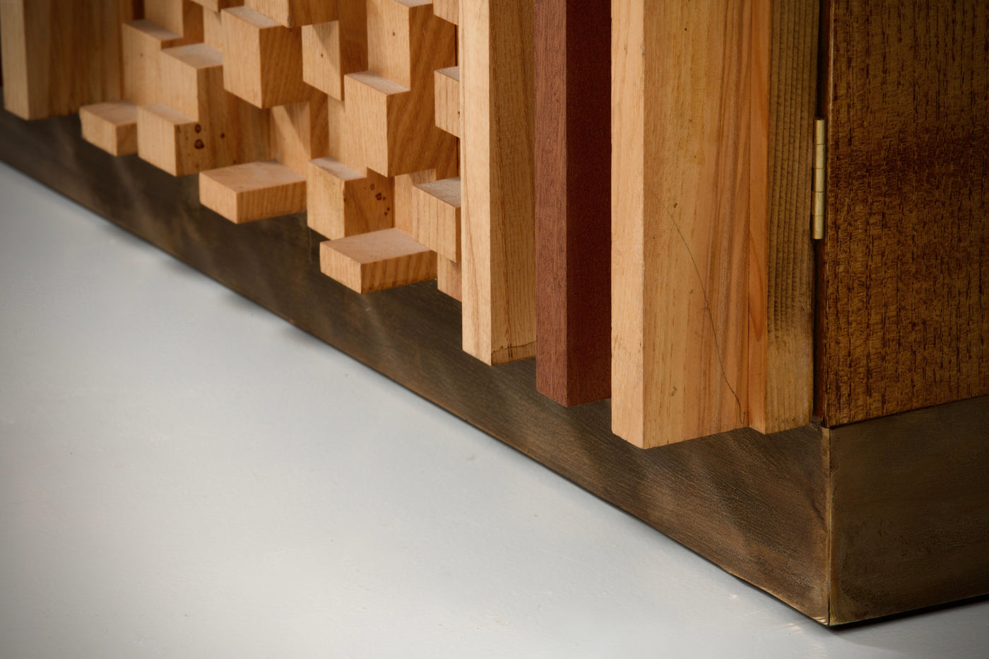Set of 2 Cabinets in Beech and Ash by Stefano d'Amico, Italy, 1974