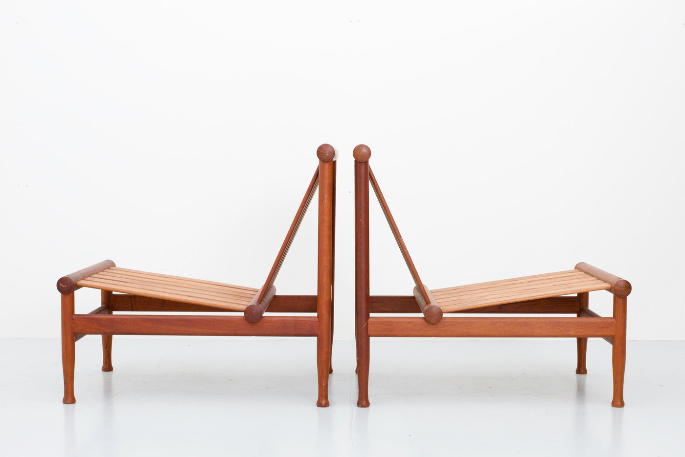 Set of Four '501' Lounge Chairs by Kai Lyngfeld Larsen in Teak, Denmark, 1950s