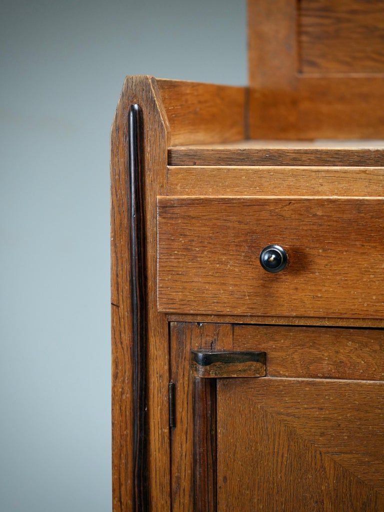Art Deco Bar Cabinet in Solid Oak and Coromandel, Europe, 1930