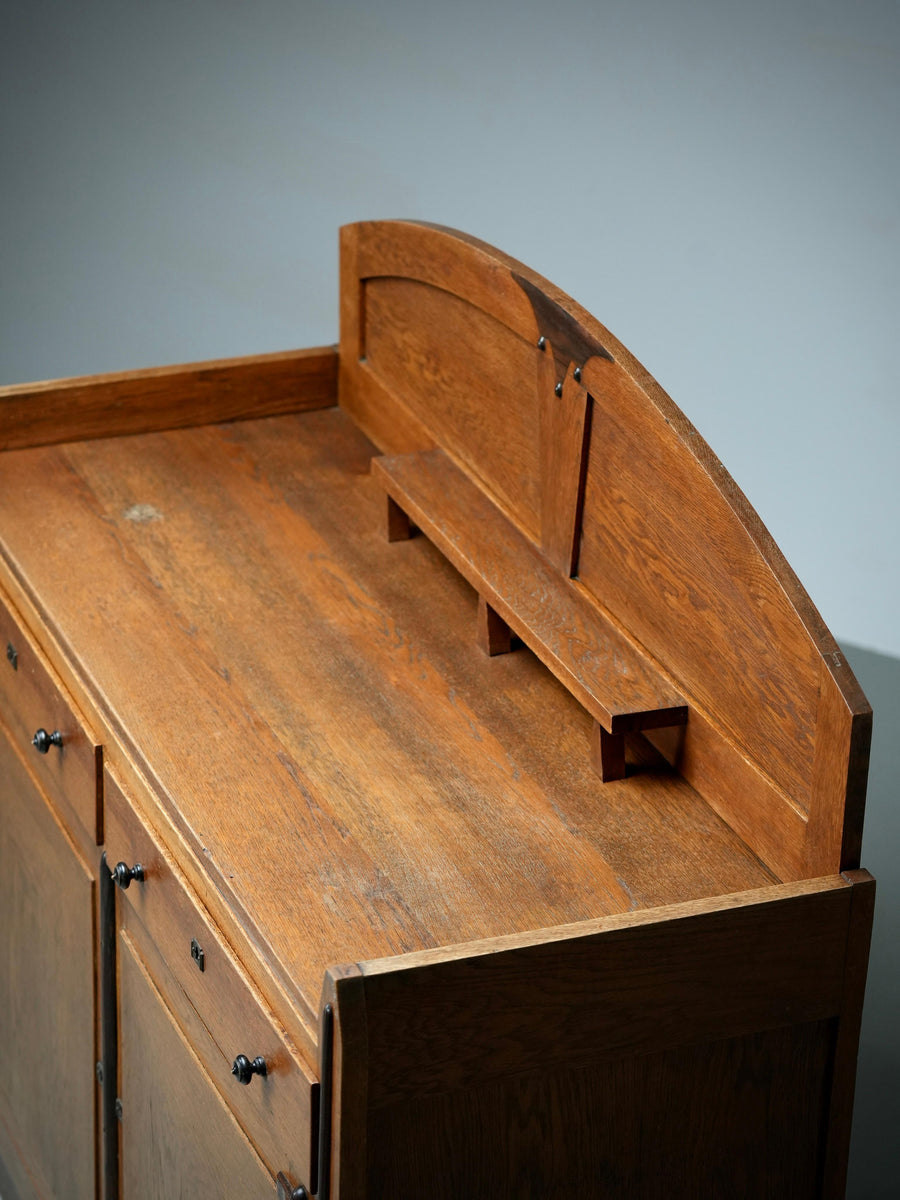 Art Deco Bar Cabinet in Solid Oak and Coromandel, Europe, 1930