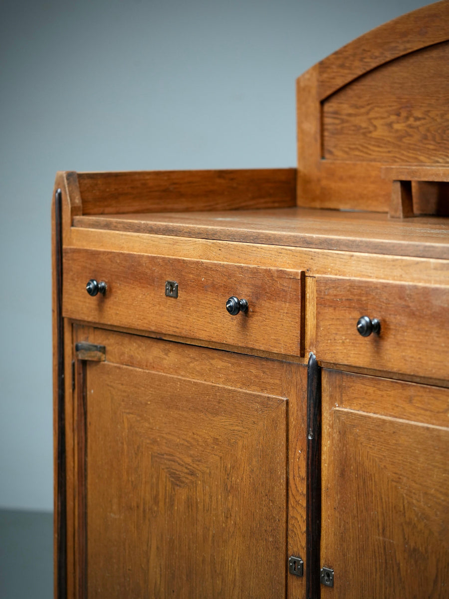 Art Deco Bar Cabinet in Solid Oak and Coromandel, Europe, 1930