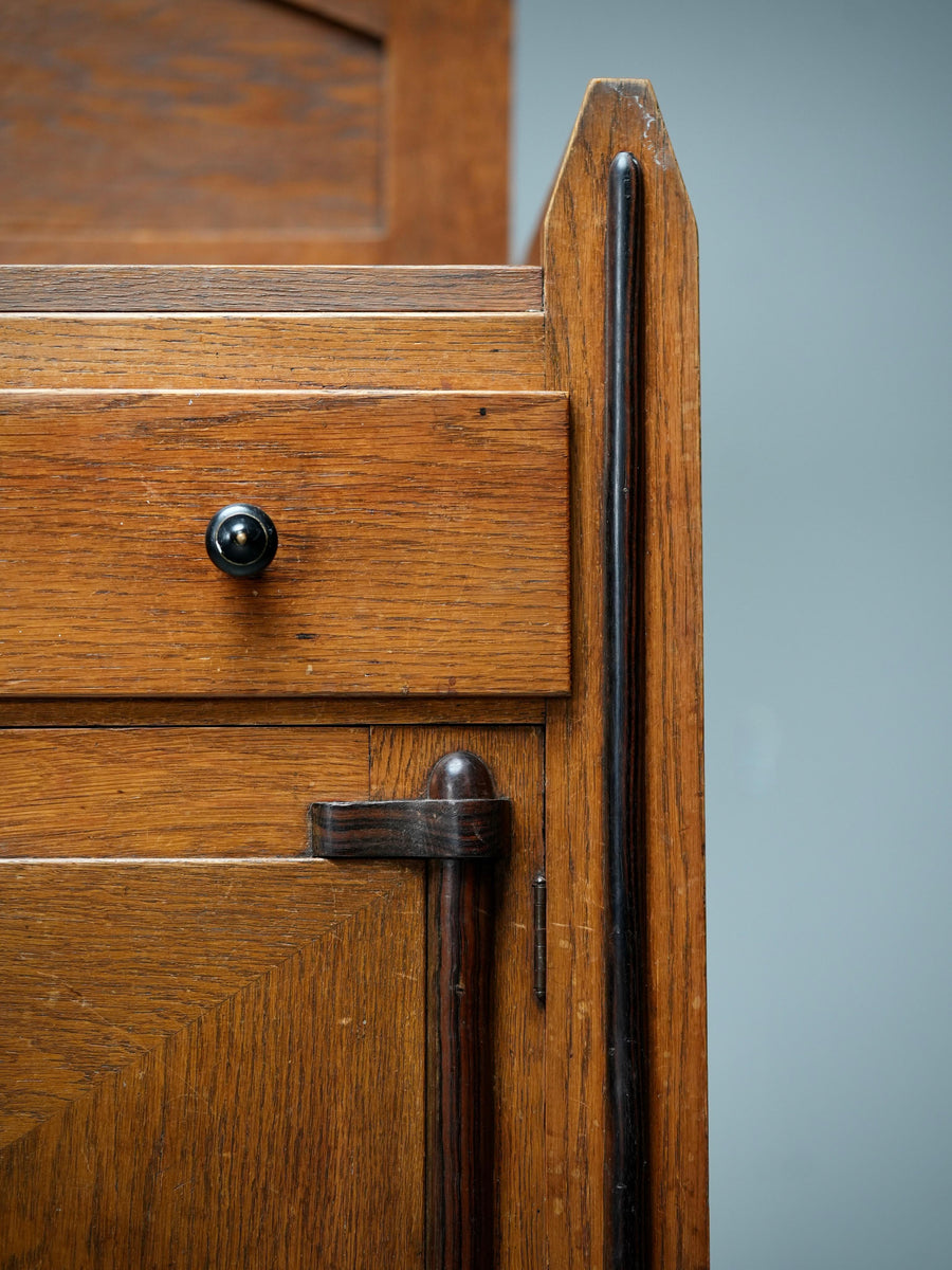 Art Deco Bar Cabinet in Solid Oak and Coromandel, Europe, 1930