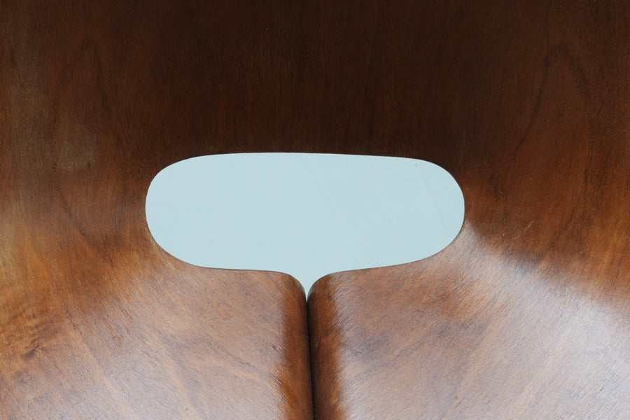 Set of 6 Dining Room Chairs by Carlo Ratti in Plywood and Metal, Italy, 1954