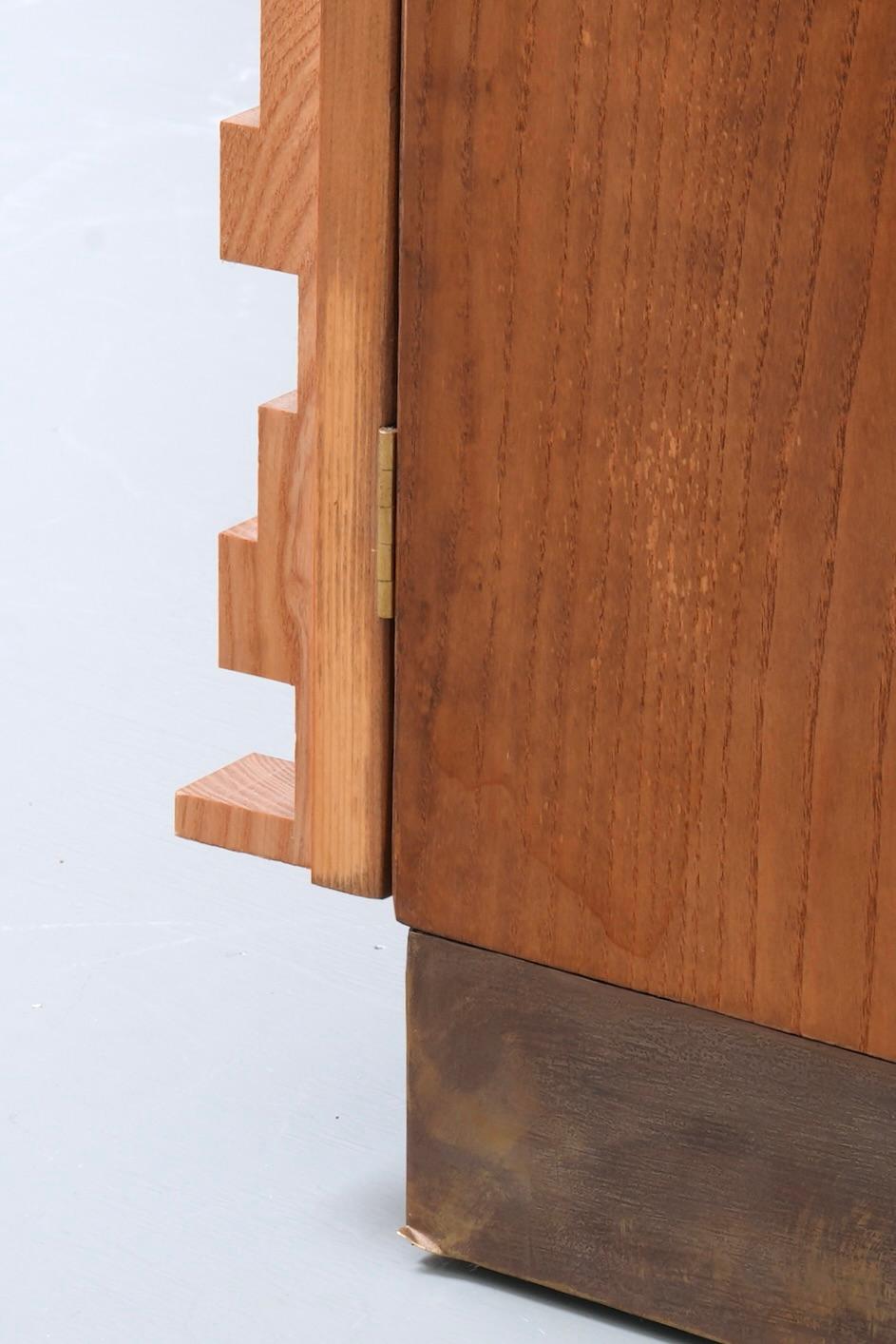 Set of 2 Cabinets in Beech and Ash by Stefano d'Amico, Italy, 1974
