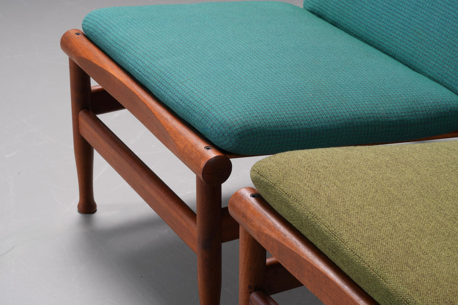 Set of 2 Lounge Chairs by Kai Lyngfeld Larsen in Teak, Denmark, 1960's
