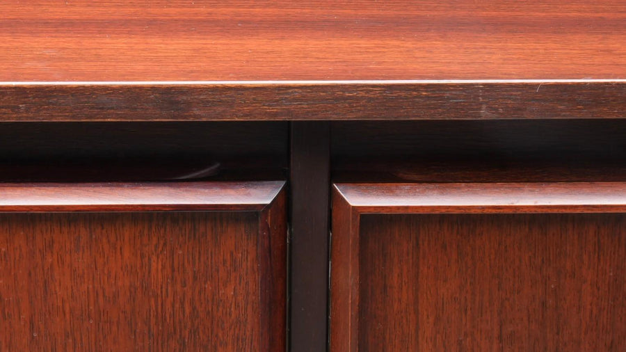 Large 4-door Credenza in Oak and Teak, Italy, 1960's