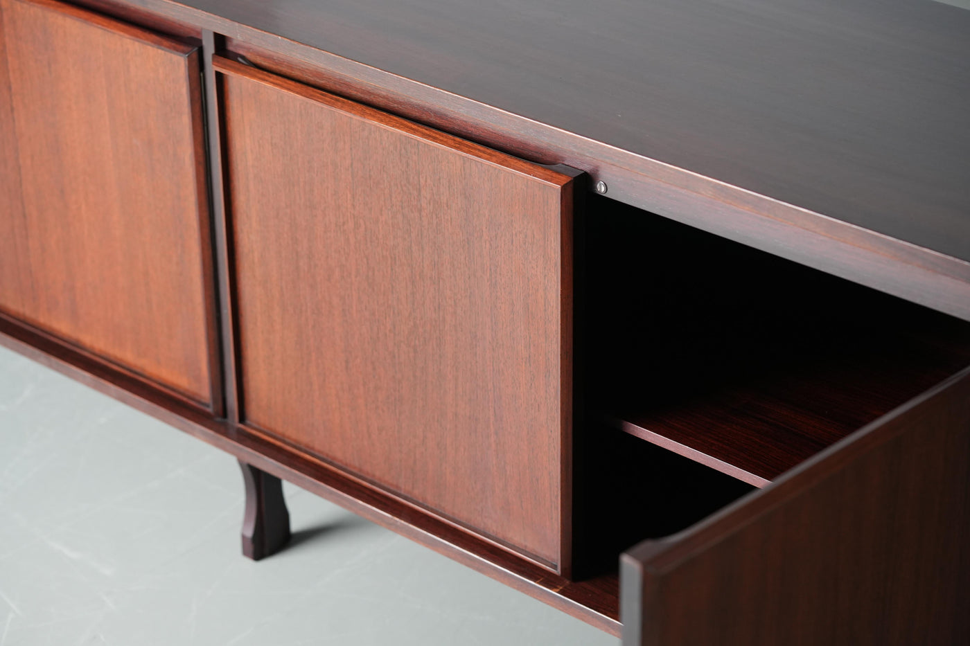Large 4-door Credenza in Oak and Teak, Italy, 1960's