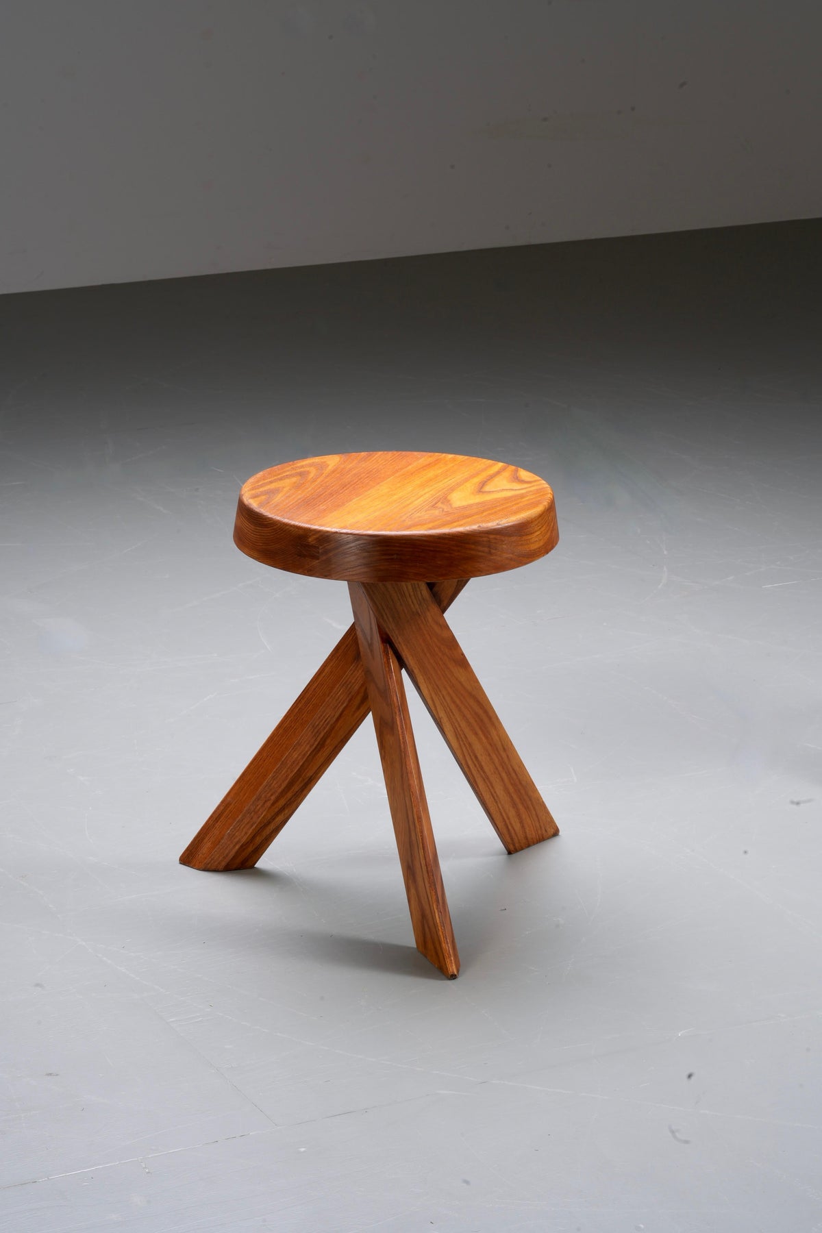 Stool S13A old version by Pierre Chapo in Elm, France, 1970's