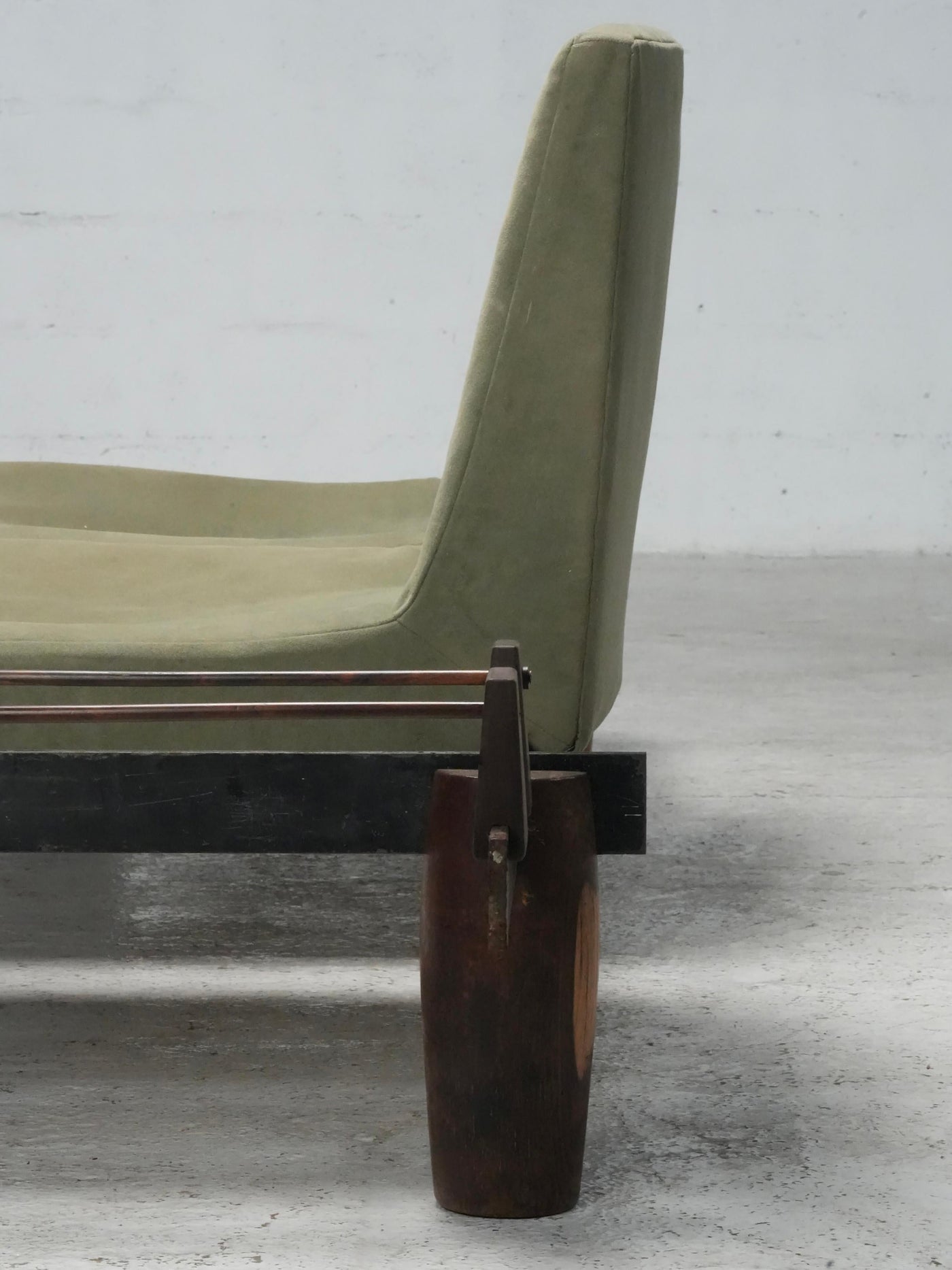Modular Sofa by Jorge Zalszupin in Hardwood, Steel and Fabric, Brazil, 1960's