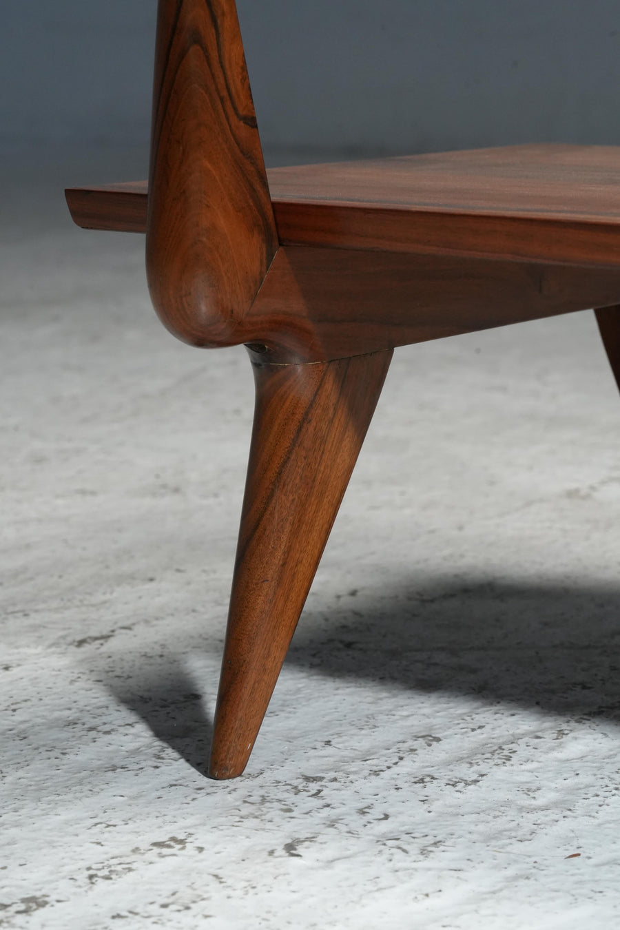 Coffee Table by Giuseppe Scapinelli in Teak and Glass, Brazil, 1950's