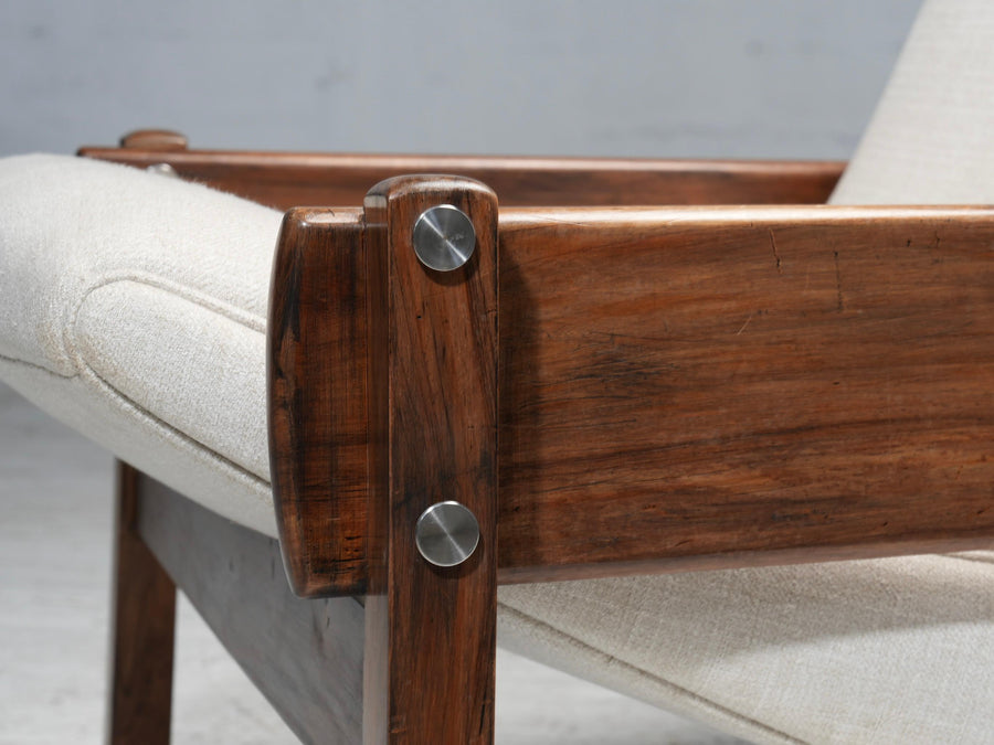 'Vronka' Armchair by Sergio Rodrigues in Wood and Fabric, Brazil, 1962 — photo 6