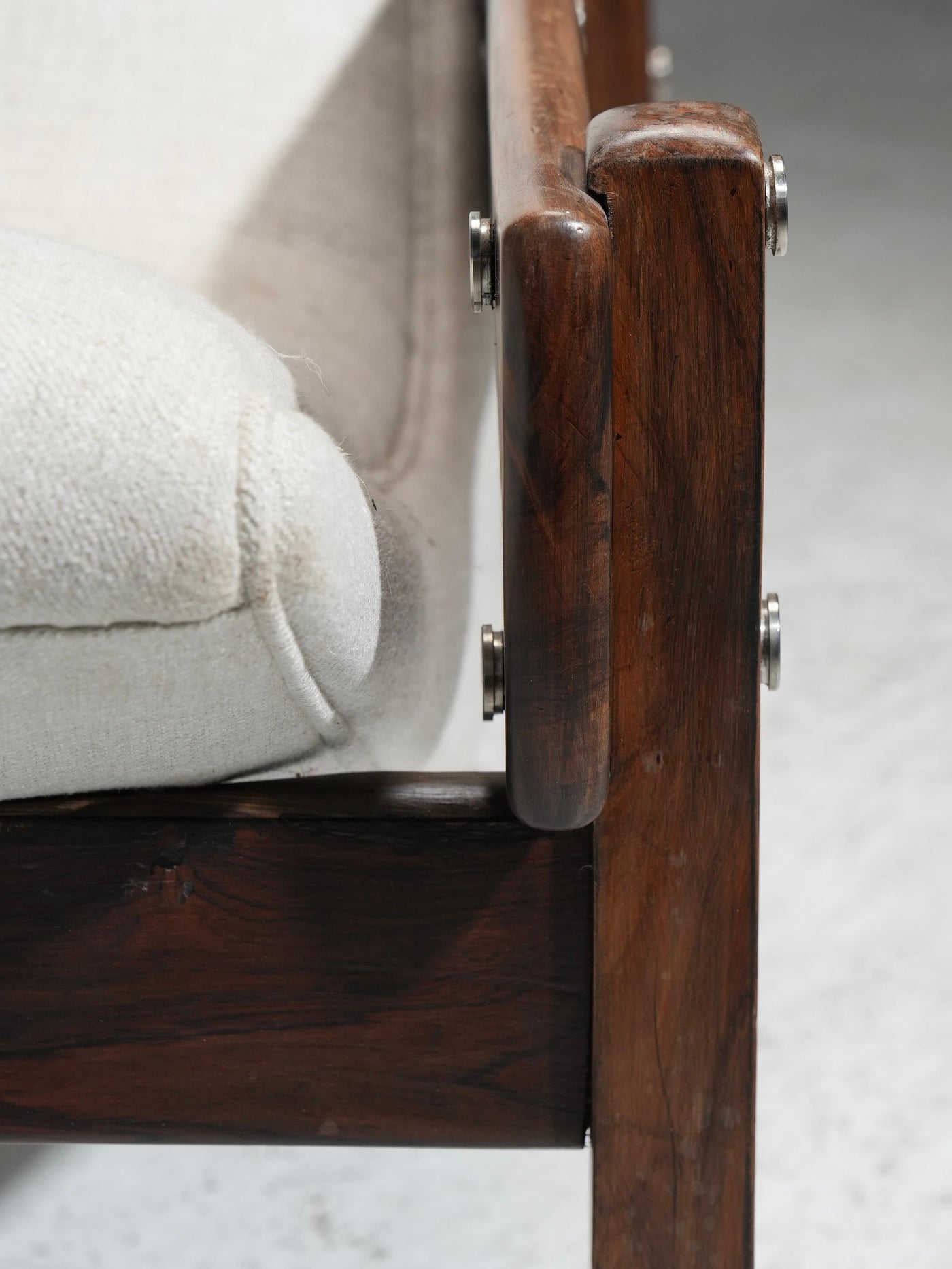'Vronka' Armchair by Sergio Rodrigues in Wood and Fabric, Brazil, 1962