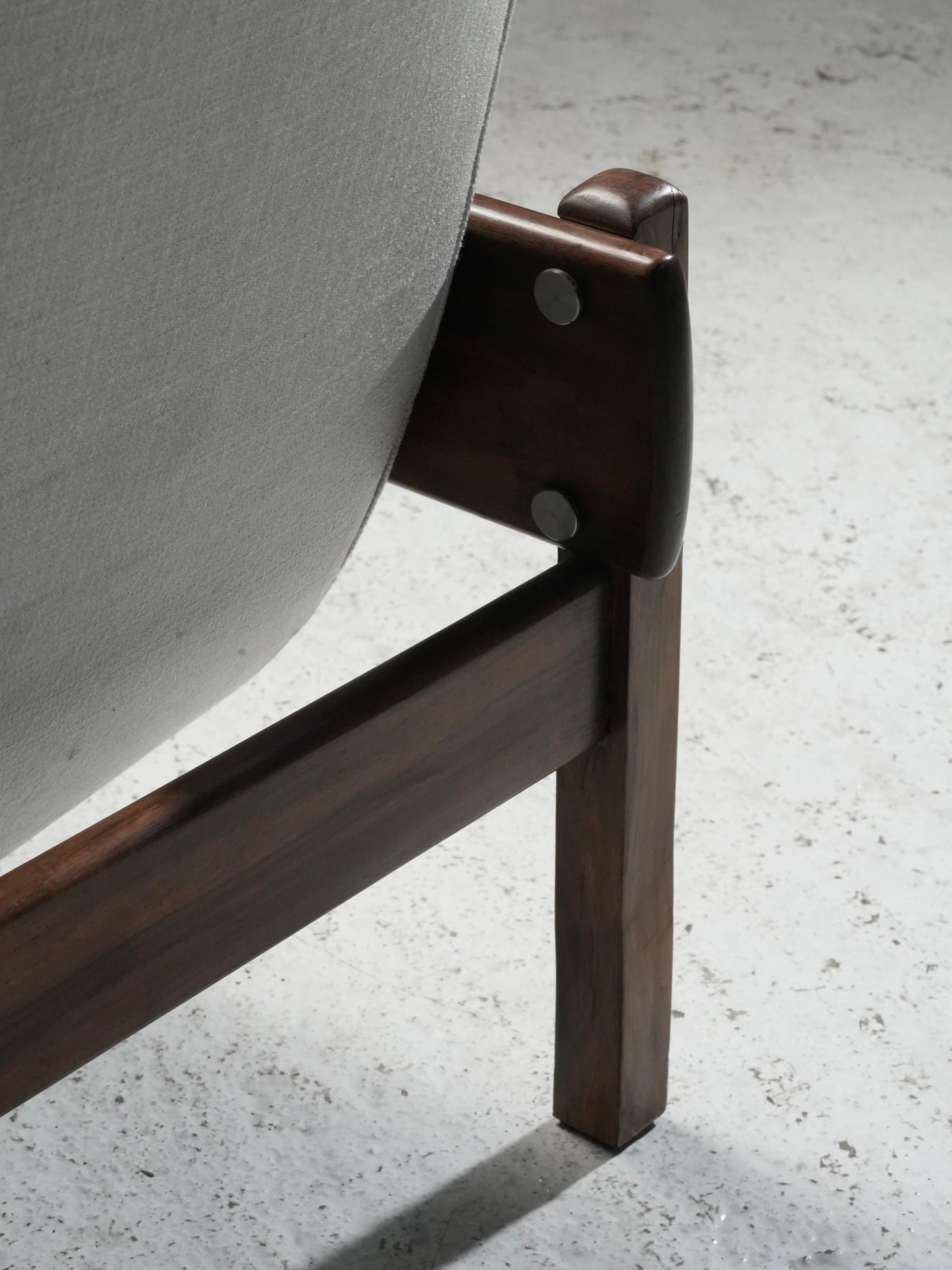 'Vronka' Armchair by Sergio Rodrigues in Wood and Fabric, Brazil, 1962