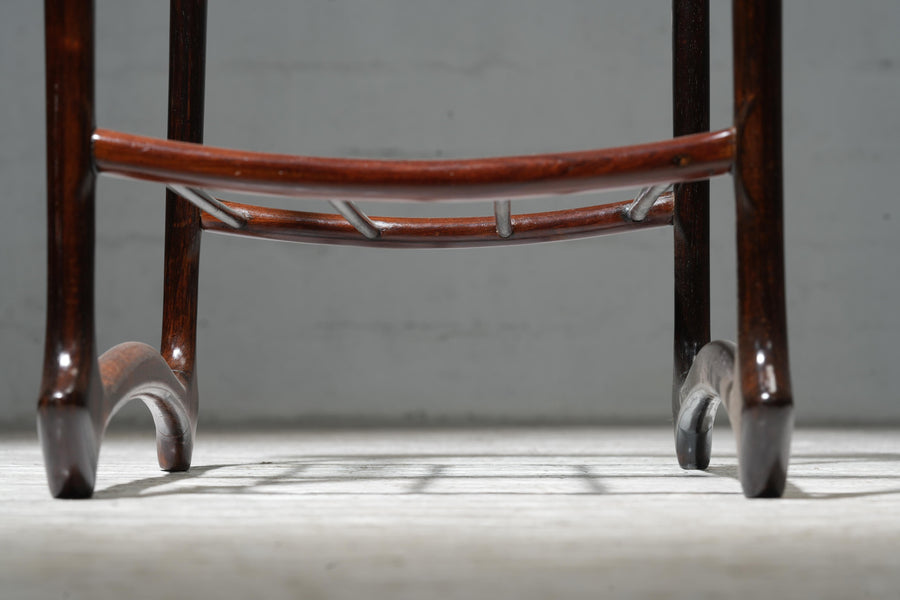 Side Table by Giuseppi Scapinelli, in Wood and Glass, Brazil, 1950's