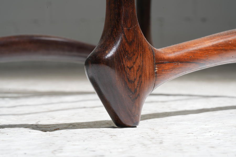 Side Table by Giuseppi Scapinelli, in Wood and Glass, Brazil, 1950's