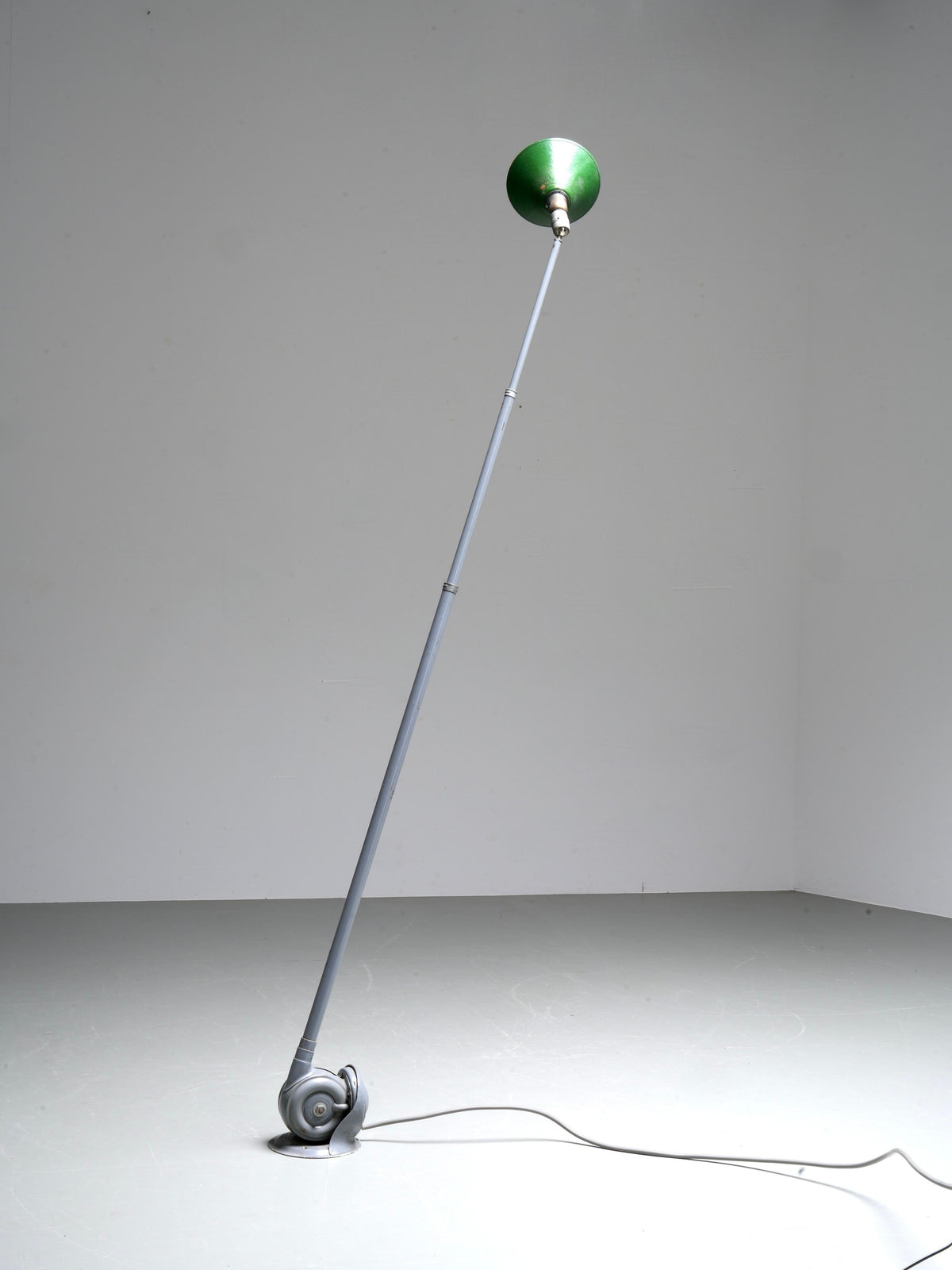 Old Version Johan Petterson Triplex Lamp with Green Shade, Sweden, 1930's