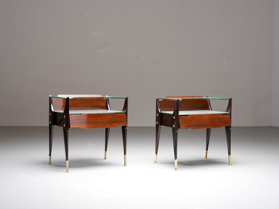 Set of 2 Night Stands by La Permanente Mobili Cantù, Italy, 1950's