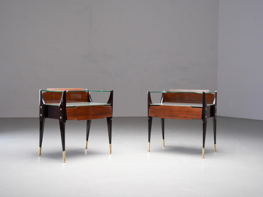 Set of 2 Night Stands by La Permanente Mobili Cantù, Italy, 1950's