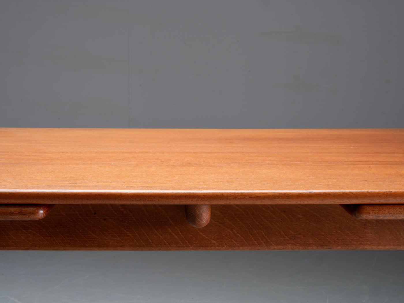 Hans Wegner Teak and Oak Dining Table 312 for Andreas Tuck, Denmark, 1960's