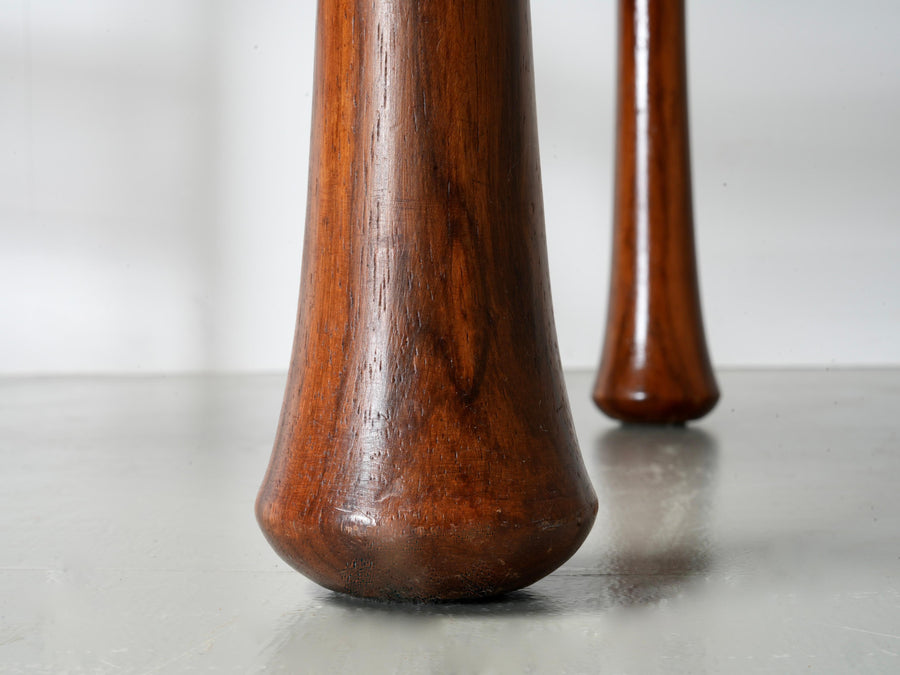 Set of 6 Dining Chairs by Luciano Frigerio in Wood and Leather, Italy, 1970's