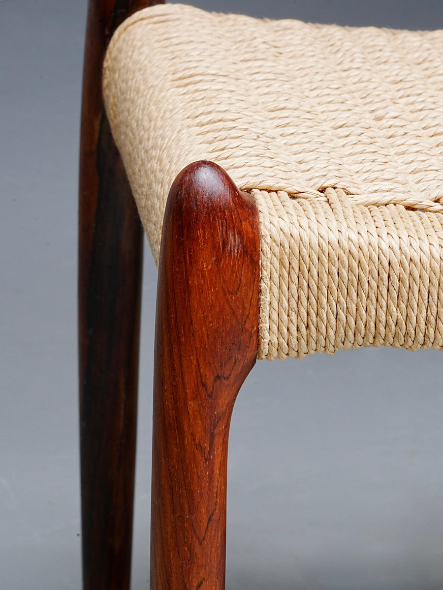 Set of 6 Niels Otto Møller chairs in Wood, Denmark, 1960's