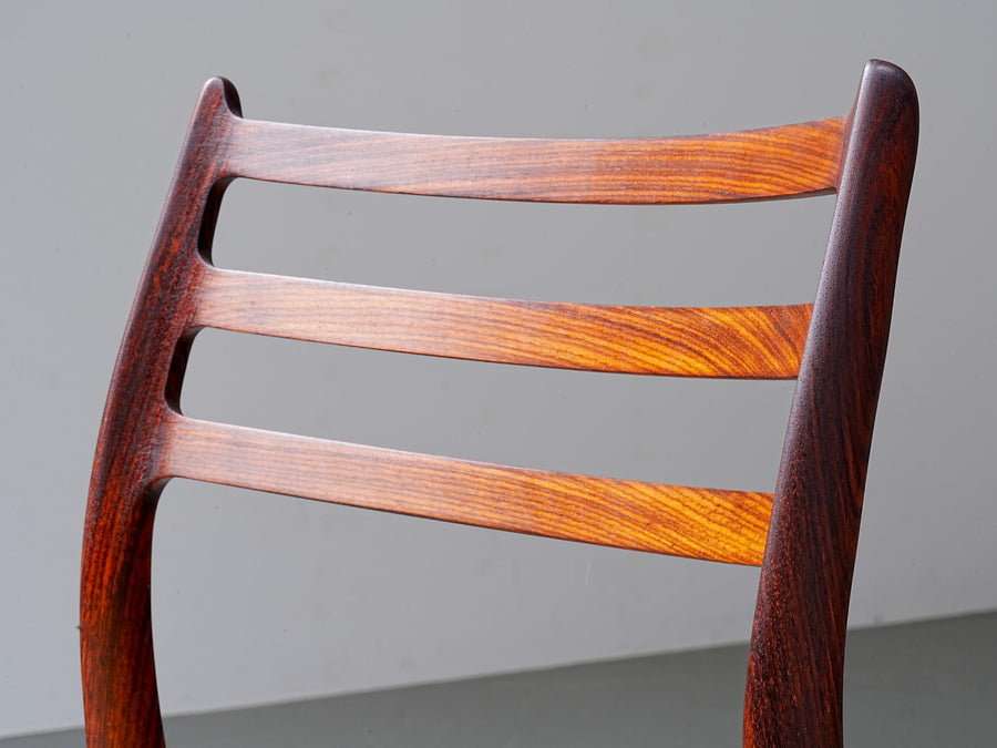 Set of 6 Niels Otto Møller chairs in Wood, Denmark, 1960's