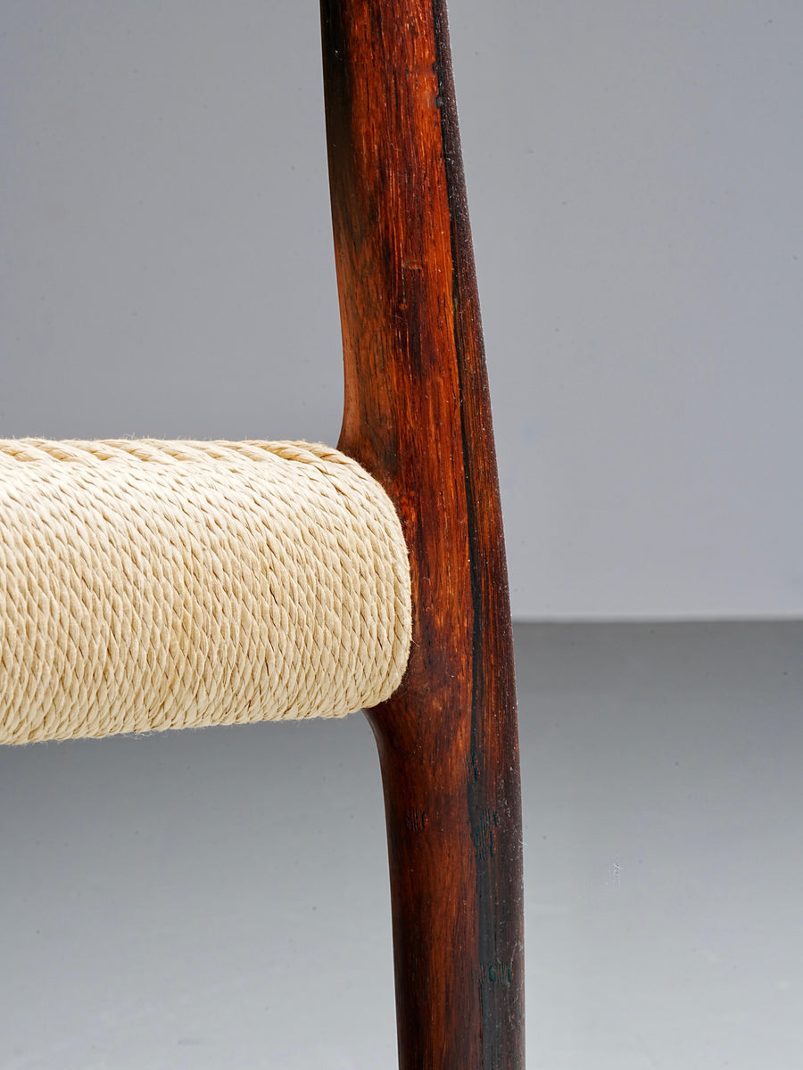 Set of 6 Niels Otto Møller chairs in Wood, Denmark, 1960's