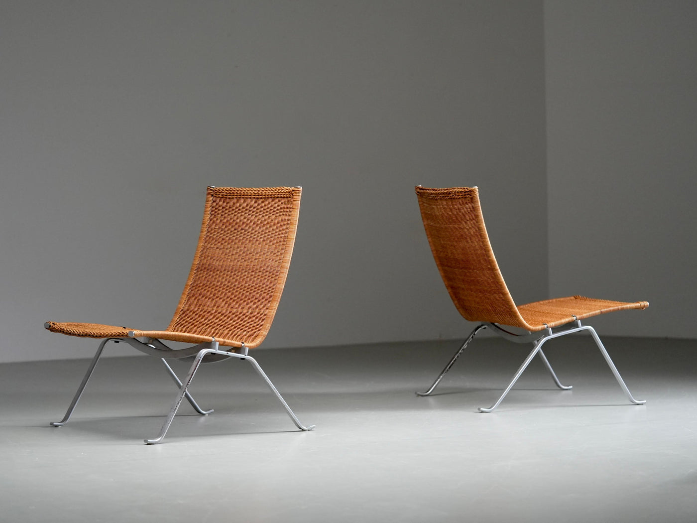Set of 2 PK 22 Chairs by Poul Kjaerholm for E. Kold Christensen, Denmark, 1955