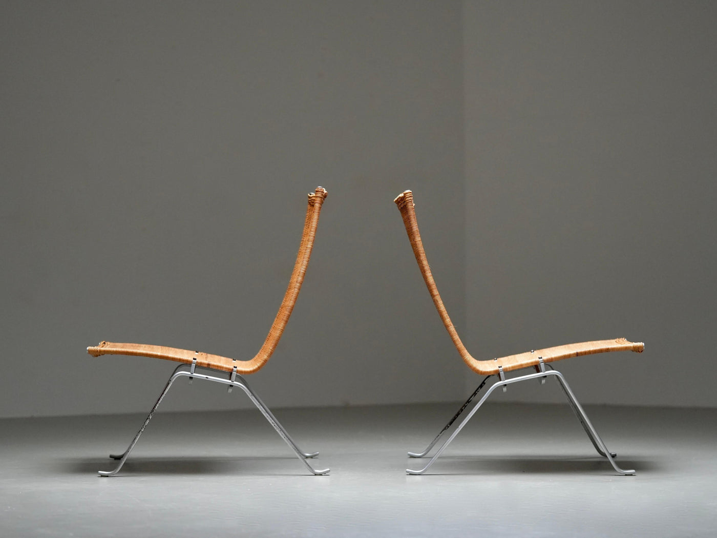Set of 2 PK 22 Chairs by Poul Kjaerholm for E. Kold Christensen, Denmark, 1955