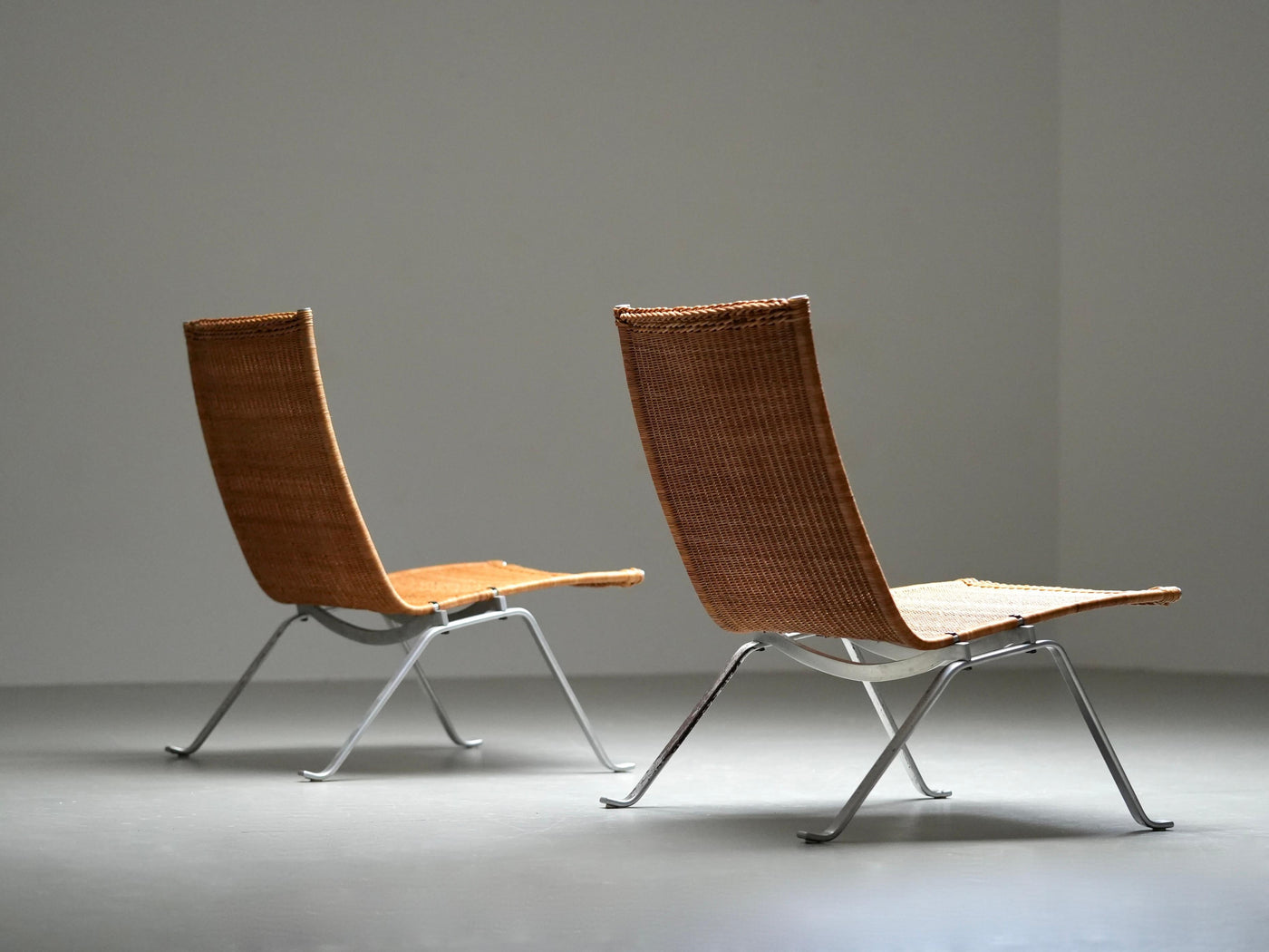Set of 2 PK 22 Chairs by Poul Kjaerholm for E. Kold Christensen, Denmark, 1955