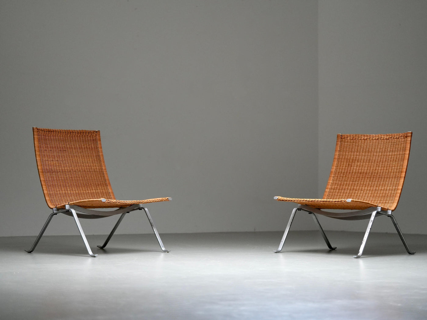 Set of 2 PK 22 Chairs by Poul Kjaerholm for E. Kold Christensen, Denmark, 1955