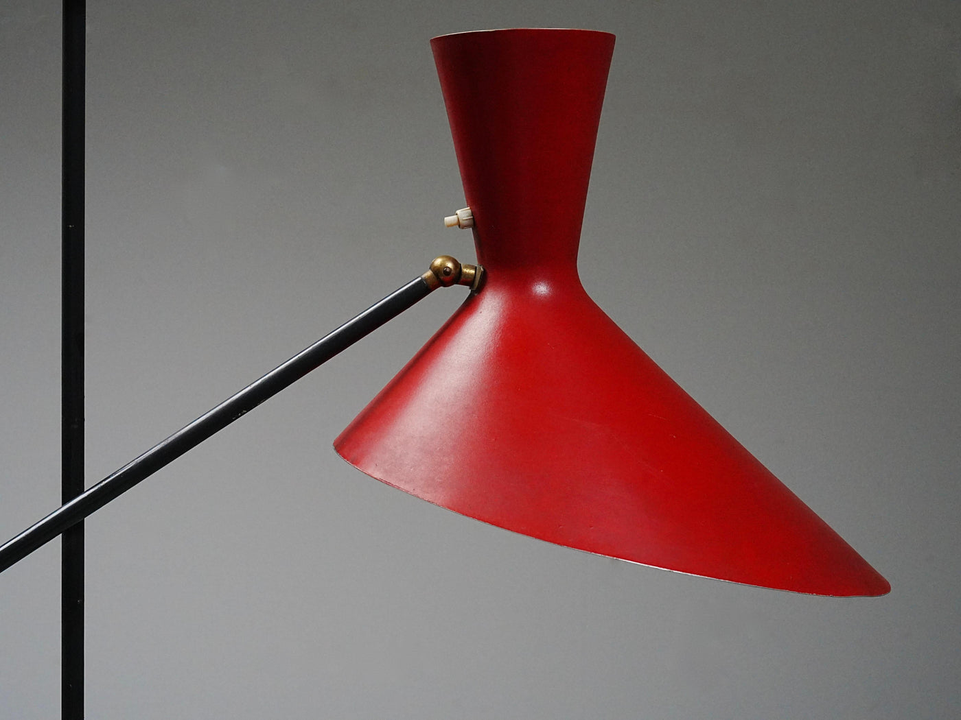 Floor Lamp by Carl Moor for BAG Turgi in Metal and Brass, Switzerland, 1950's