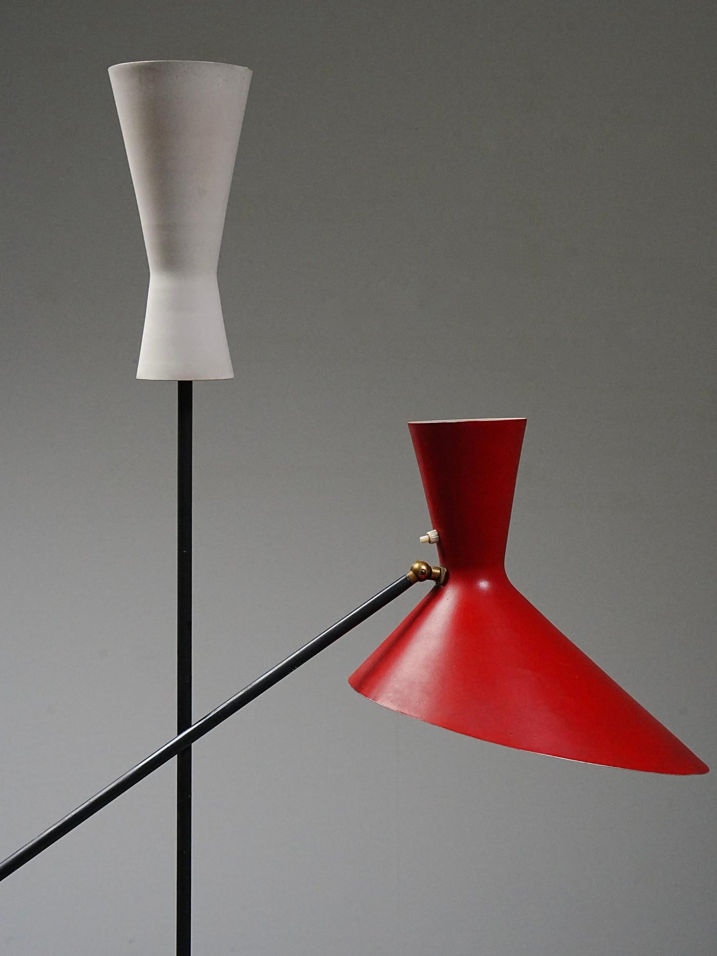 Floor Lamp by Carl Moor for BAG Turgi in Metal and Brass, Switzerland, 1950's