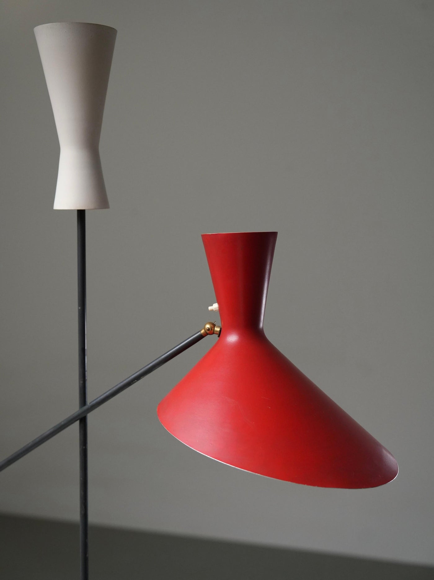 Floor Lamp by Carl Moor for BAG Turgi in Metal and Brass, Switzerland, 1950's