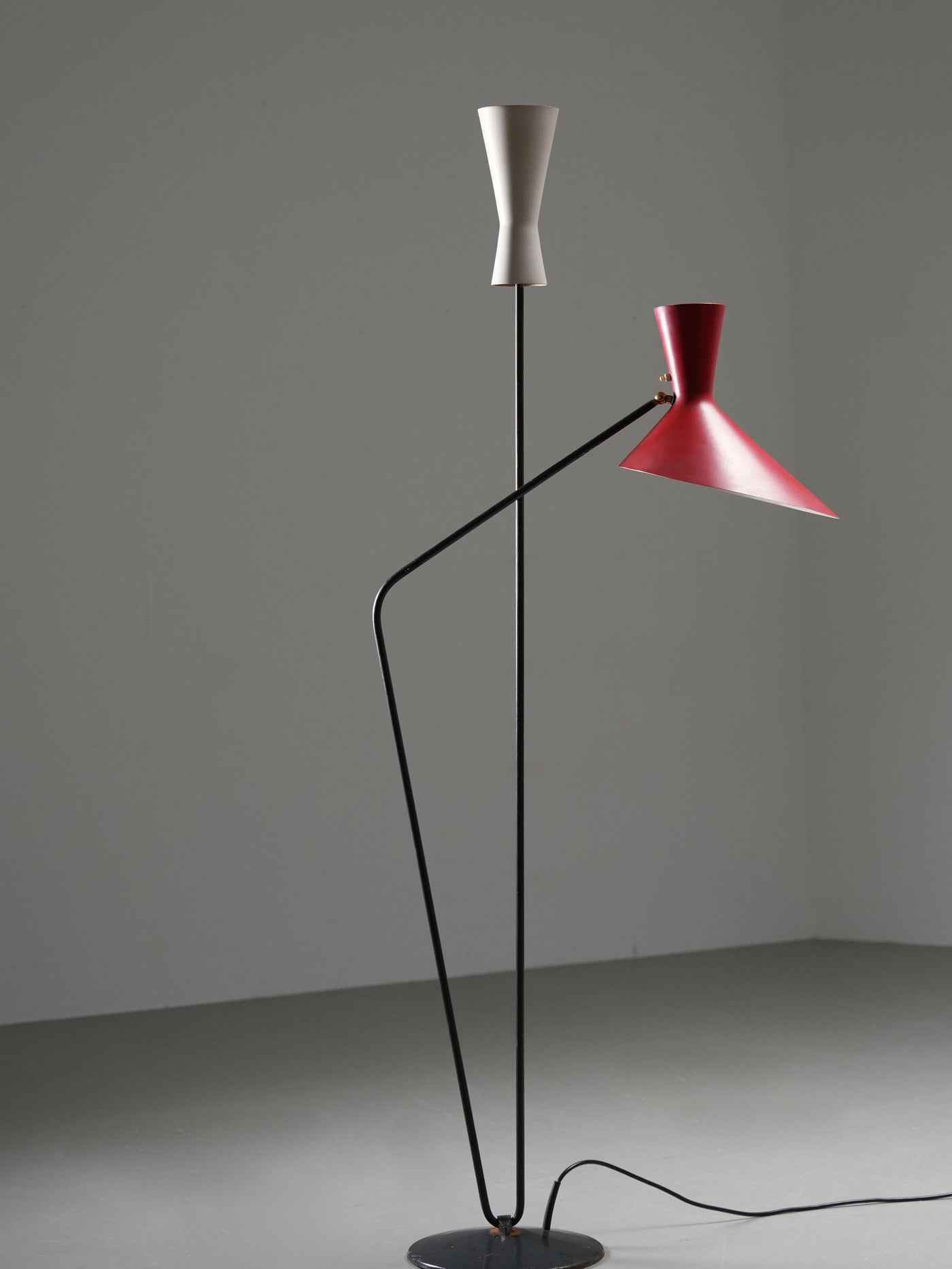 Floor Lamp by Carl Moor for BAG Turgi in Metal and Brass, Switzerland, 1950's