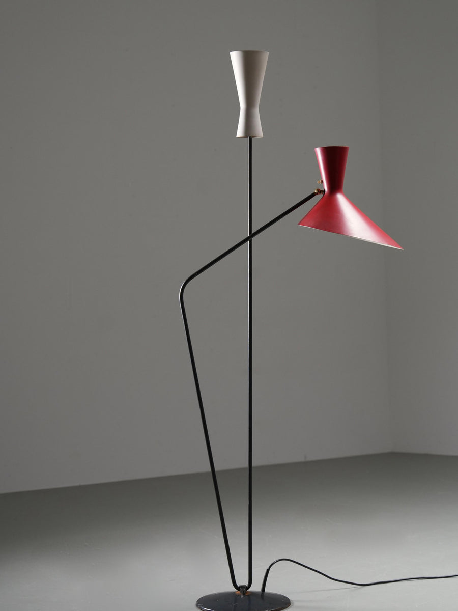 Floor Lamp by Carl Moor for BAG Turgi in Metal and Brass, Switzerland, 1950's — photo 5