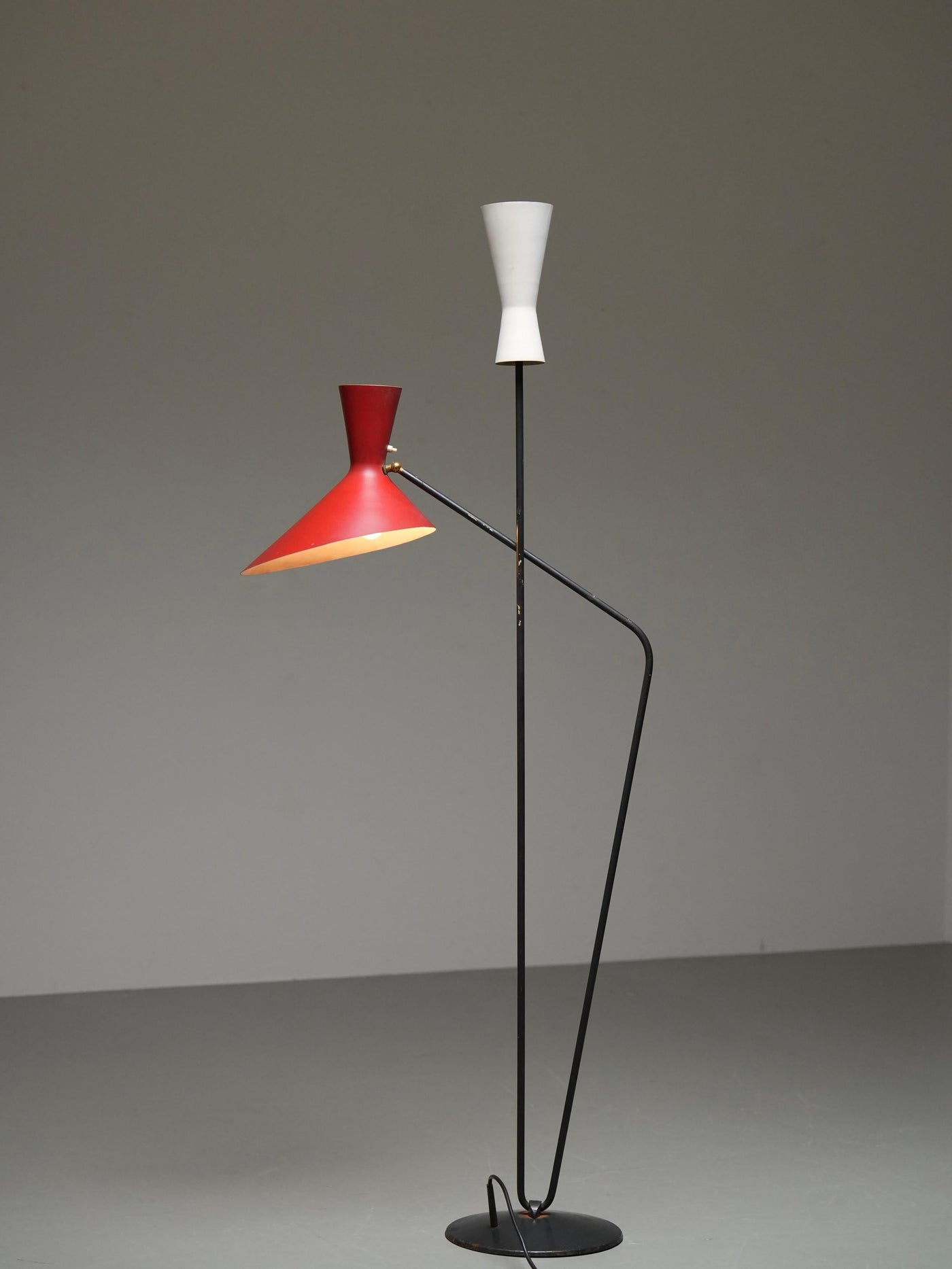 Floor Lamp by Carl Moor for BAG Turgi in Metal and Brass, Switzerland, 1950's